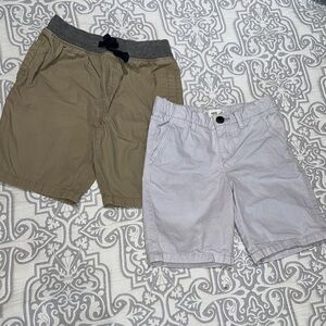 Set of Two Boys' Shorts - Tan and Light Gray